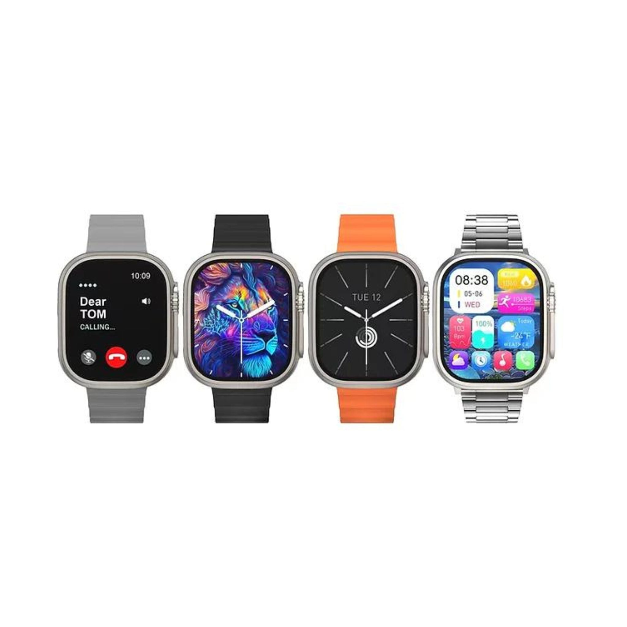 Haino Teko SQ-10.Ultra 2 with 4 Pairs Strap With Android and iOS Devices