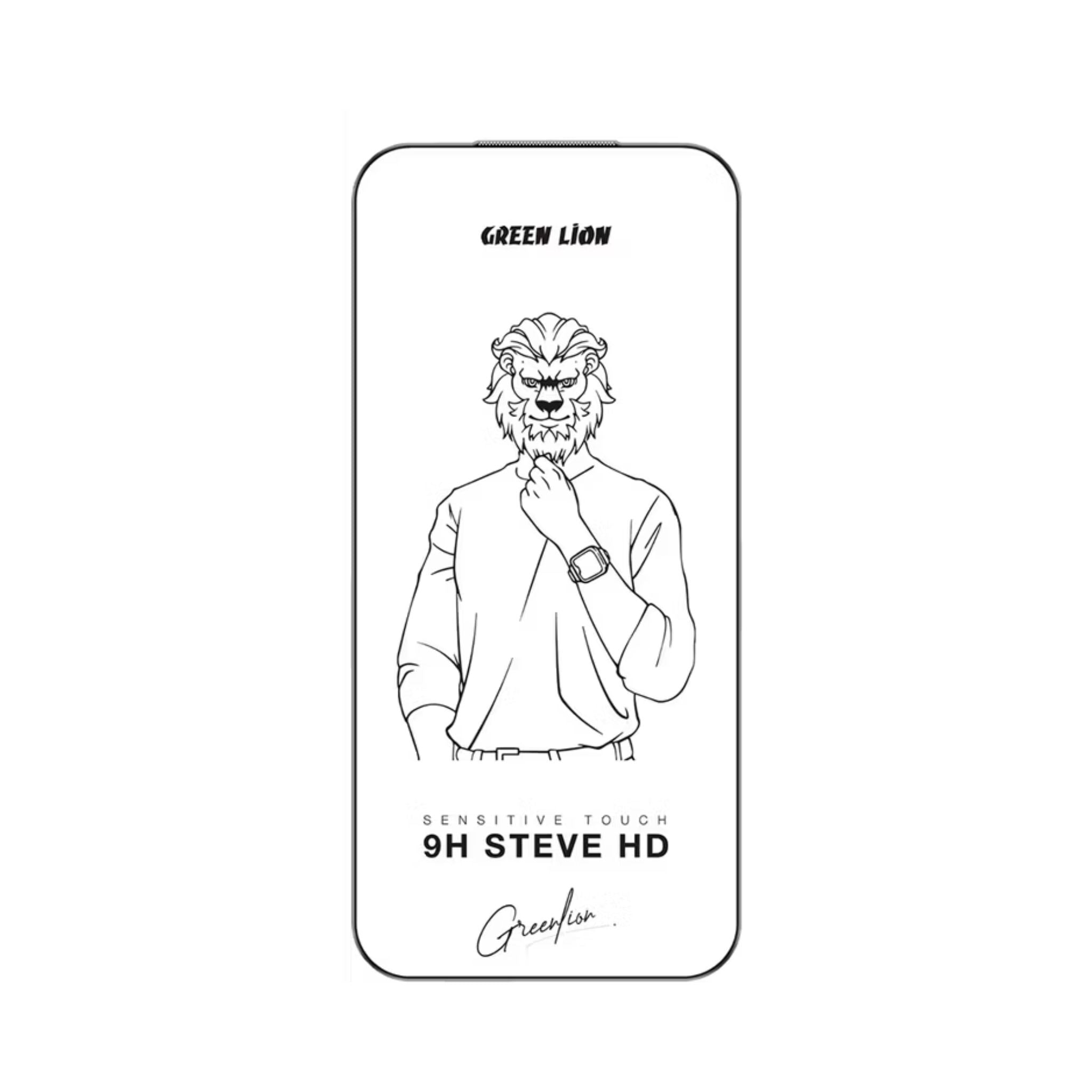 Green Lion 9H Steve Matte Strong Full Glass Protector for iPhone 17 Pro Max, Crystal Clear, Anti-Scratch, Anti-Fingerprint, Grease Resistance, Air Bubble Prevention, Highly Responsive - Clear