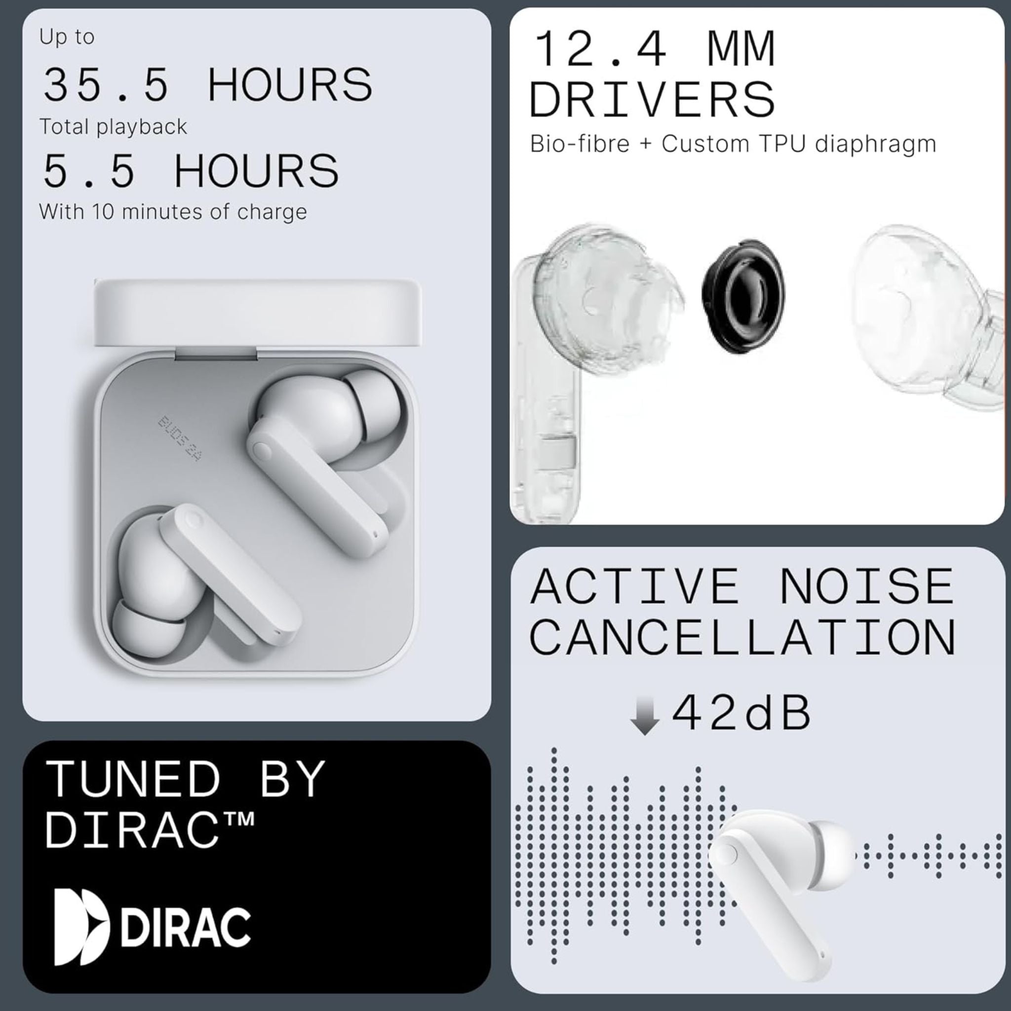 CMF By Nothing Buds 2a True Wireless Earbuds_Light Grey