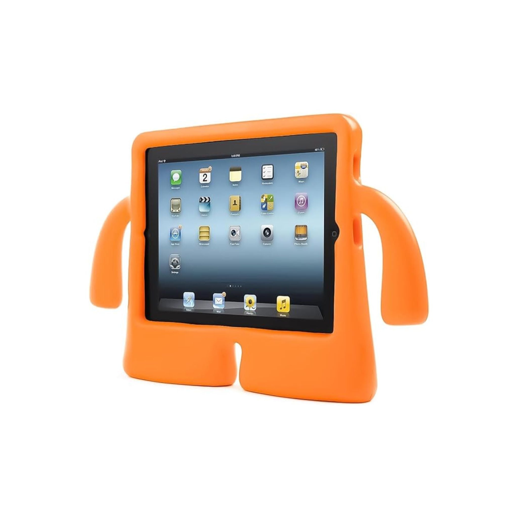 Kids Case Compatible with iPad 6th/5th Generation (9.7 Inch, 2018/2017 Model), iPad Air 2 & 1, iPad Pro 9.7 Inch 2016 Case, Rugged Shockproof Case for Boys Girls- Orange