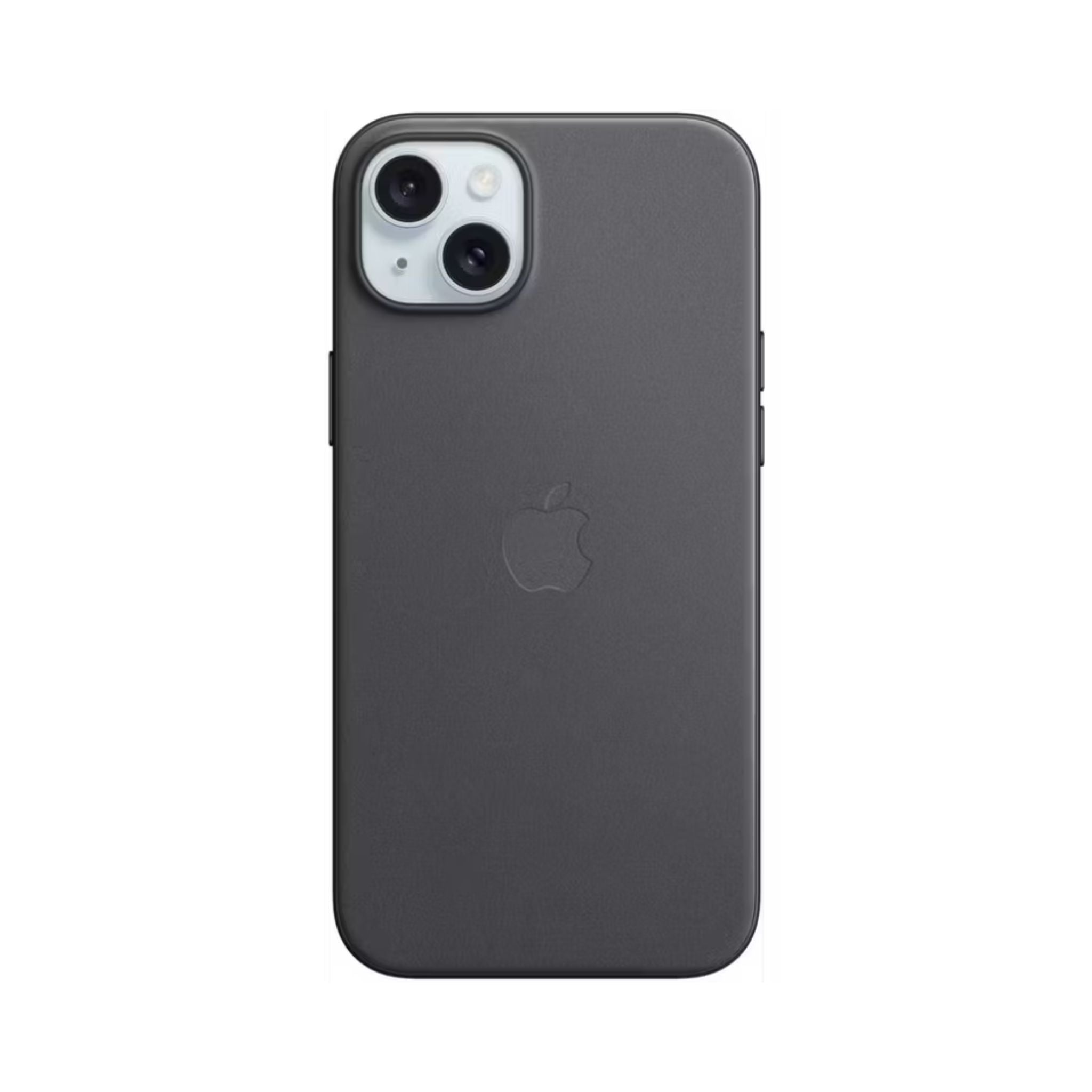 Black phone case with Apple logo on a white background