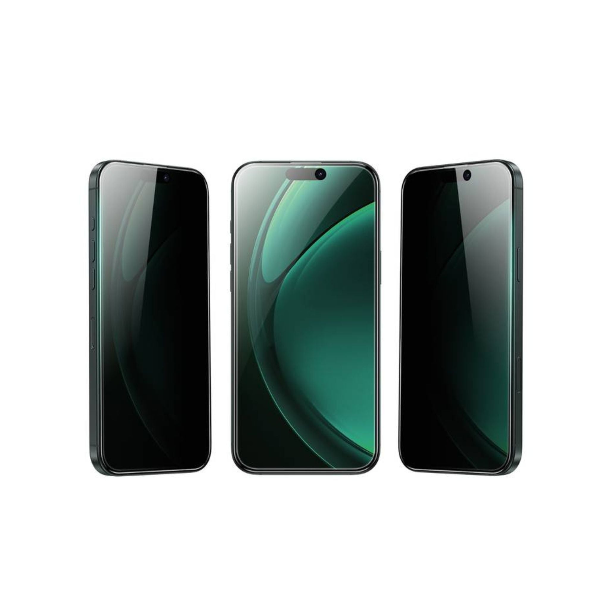 Green Lion 3D Silicone Plus Advanced Privacy Edge Glass for iPhone 16 Plus, Crystal Clear, Bubble Free, Anti Scratch, Highly Responsive, Anti Fingerprint, Grease Resistance - Black