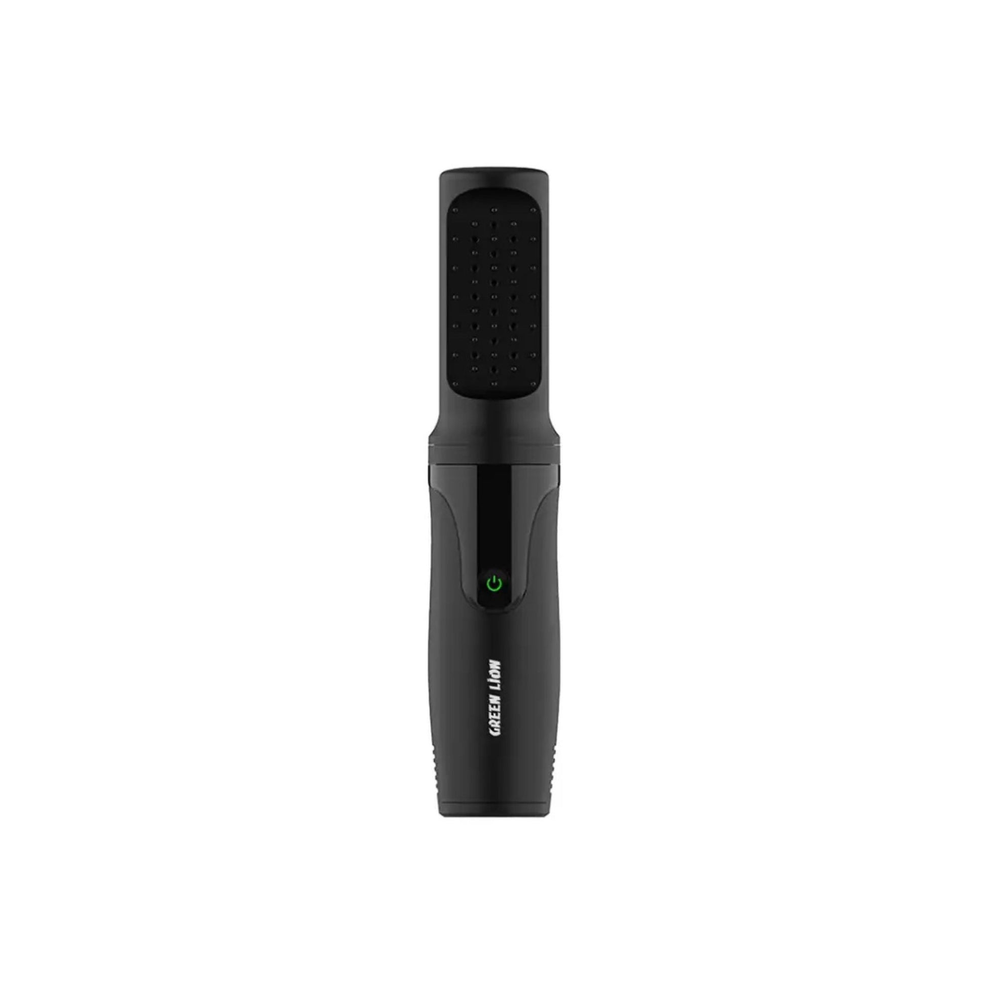 A black Green Lion Comb Bakhour Incense Burner with a modern design, featuring a comb-like structure at the top and a display of LED indicator lights.