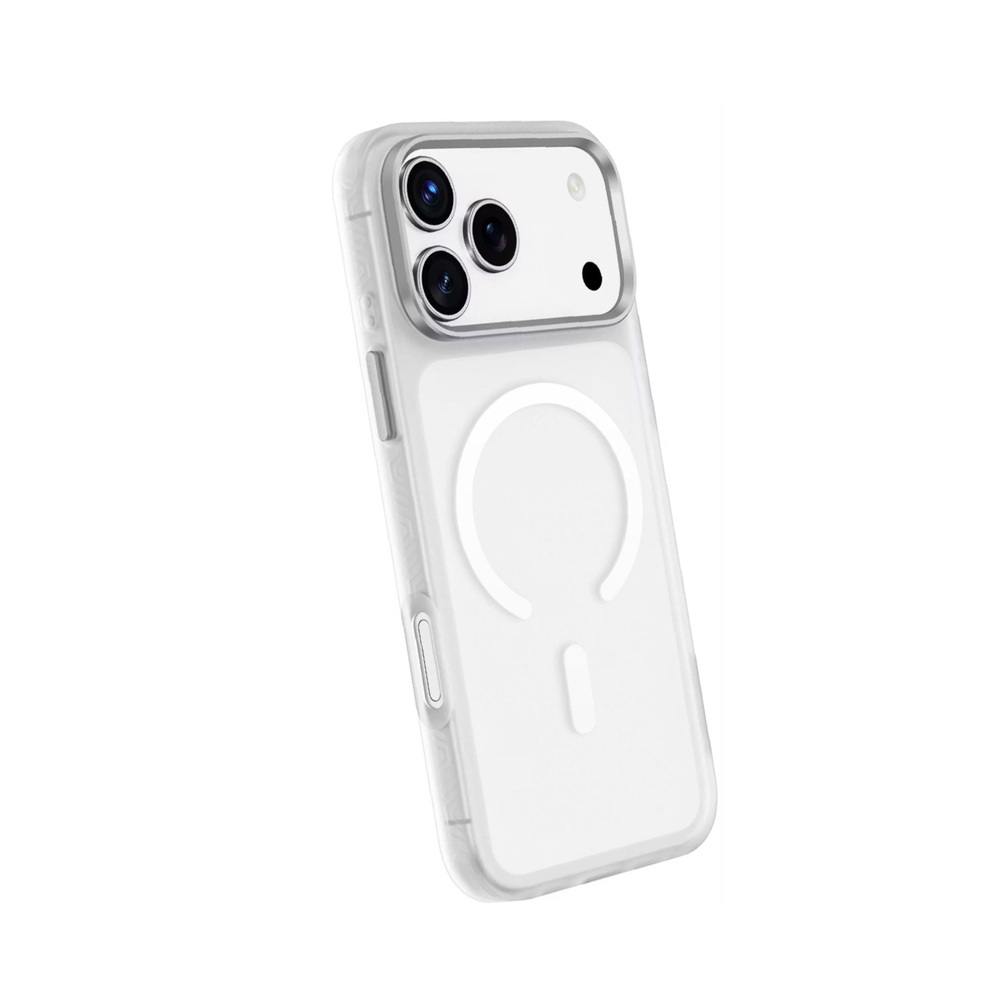 Green Lion Matte MagSafe X Case for iPhone 17 Pro, Comfortable Grip, Anti-Scratch, Metal Buttons, Anti-Fingerprint, Drop Protection, Camera Protection - Silver Titanium