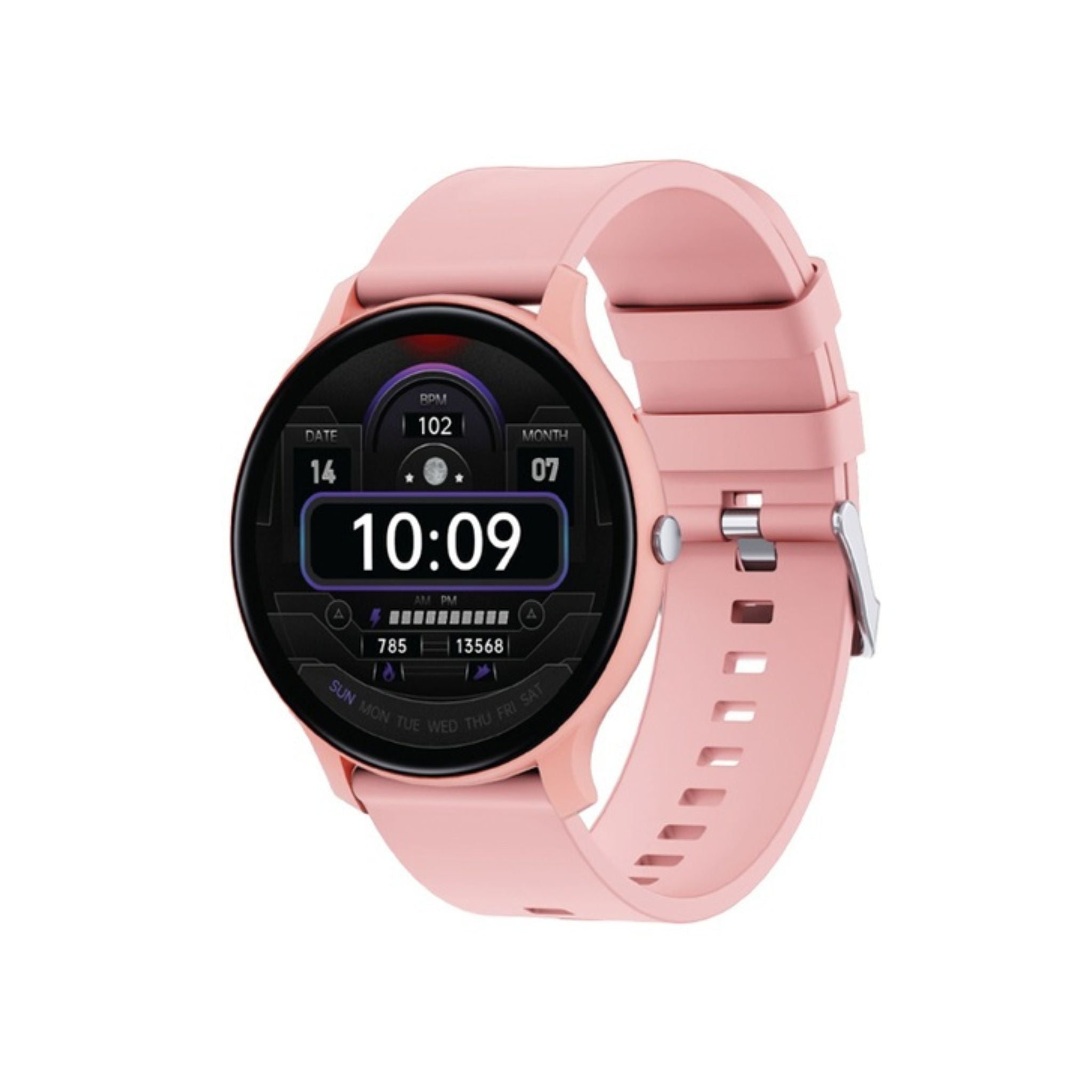 Green Lion GT-FIT Smart Watch with 1.45” Always-On Display, Bluetooth Calling, Heart Rate & Sleep Monitoring, Multiple Sports Modes, IP68 Waterproof, 5-7 Days Battery, Magnetic Charging – 22mm Strap