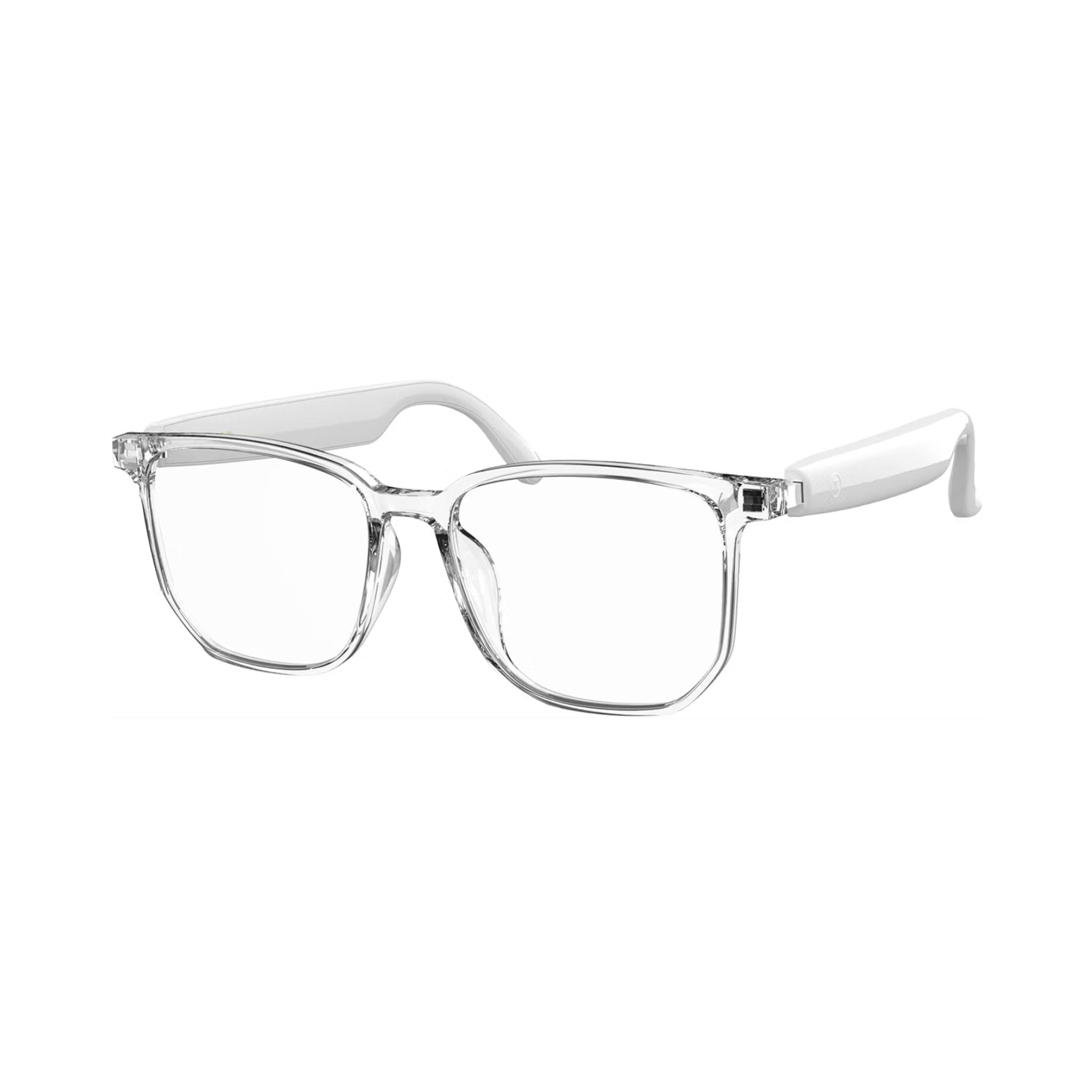 Green Lion Hamburg Smart Glasses with Touch Control, UV400 Protection, Built-in Microphone, Remote Camera & Voice Assistant, Anti-Blue Lenses, Up to 5 Hours Play Time, 1.5-Hour Magnetic Charging Time, 10m Transmission Distance - White