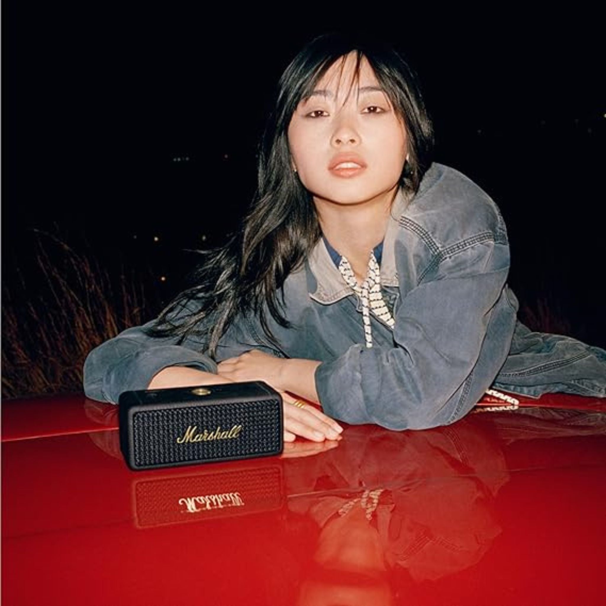 Marshall Emberton II Portable Bluetooth Speaker, Water Resistant Wireless Speaker Portable Speaker with 30+ Hours of Playtime - Black & Brass