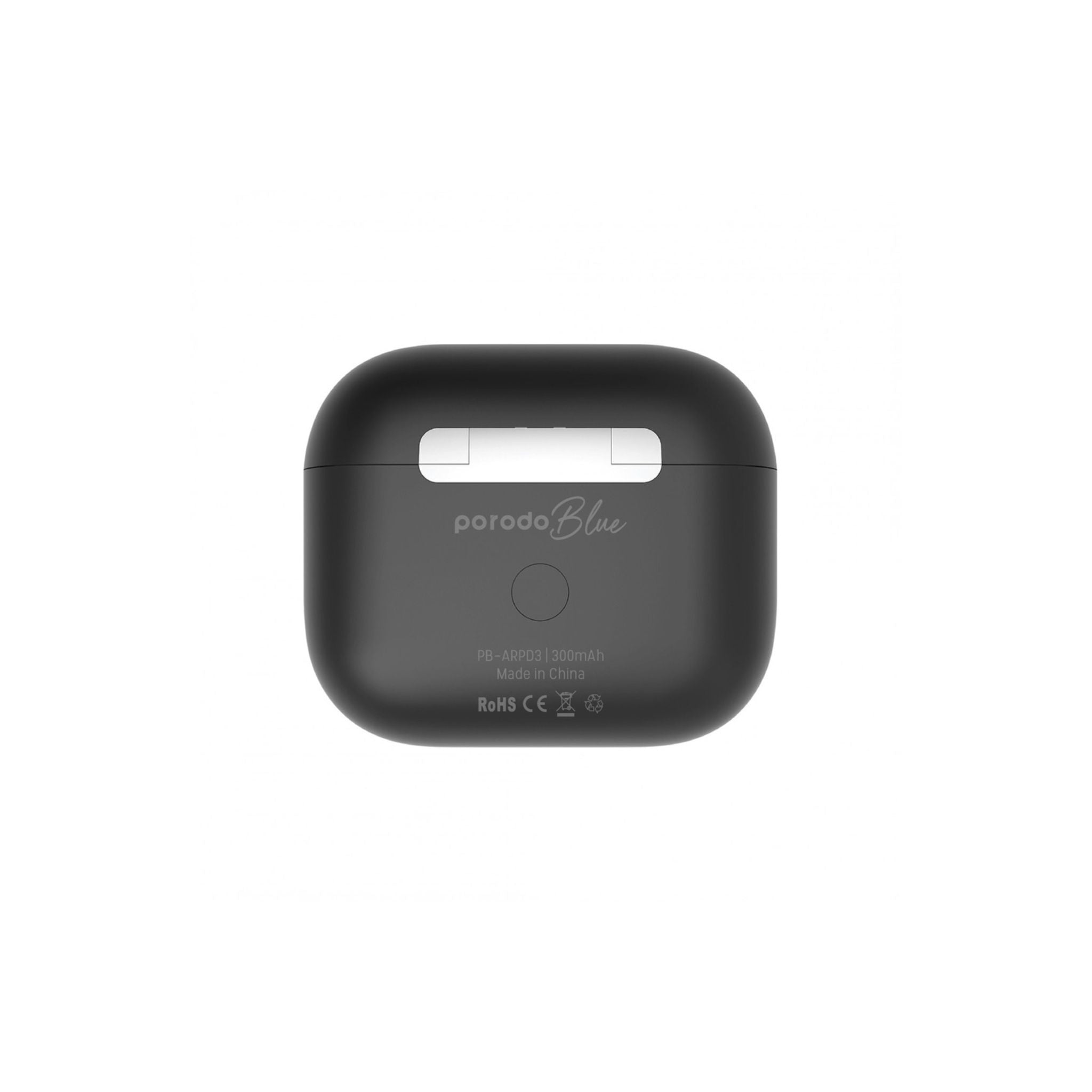 Porodo Blue Deep Bass Wireless Earbuds 3, 20 Hours Working Time, Type-C Charging Port, Environmental Noise Cancellation, Independent Earbuds, Touch Control - Black