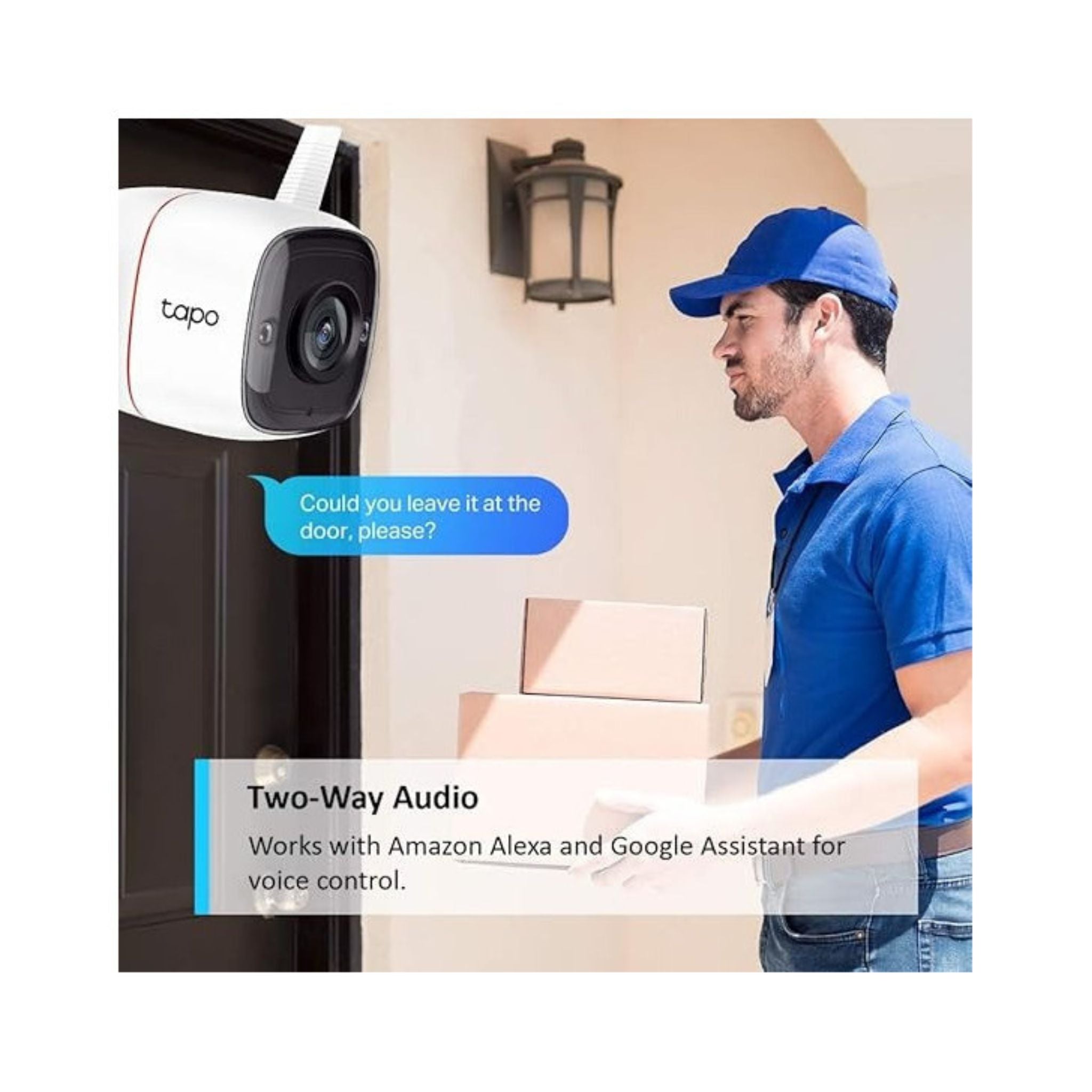 TP-Link Tapo Outdoor Security Camera/CCTV, Weatherproof Plus 2-way Audio And SD Storage (Tapo C310)