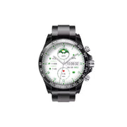 Smartwatch with a black strap on a white background