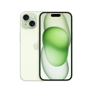 Green smartphone on a white background