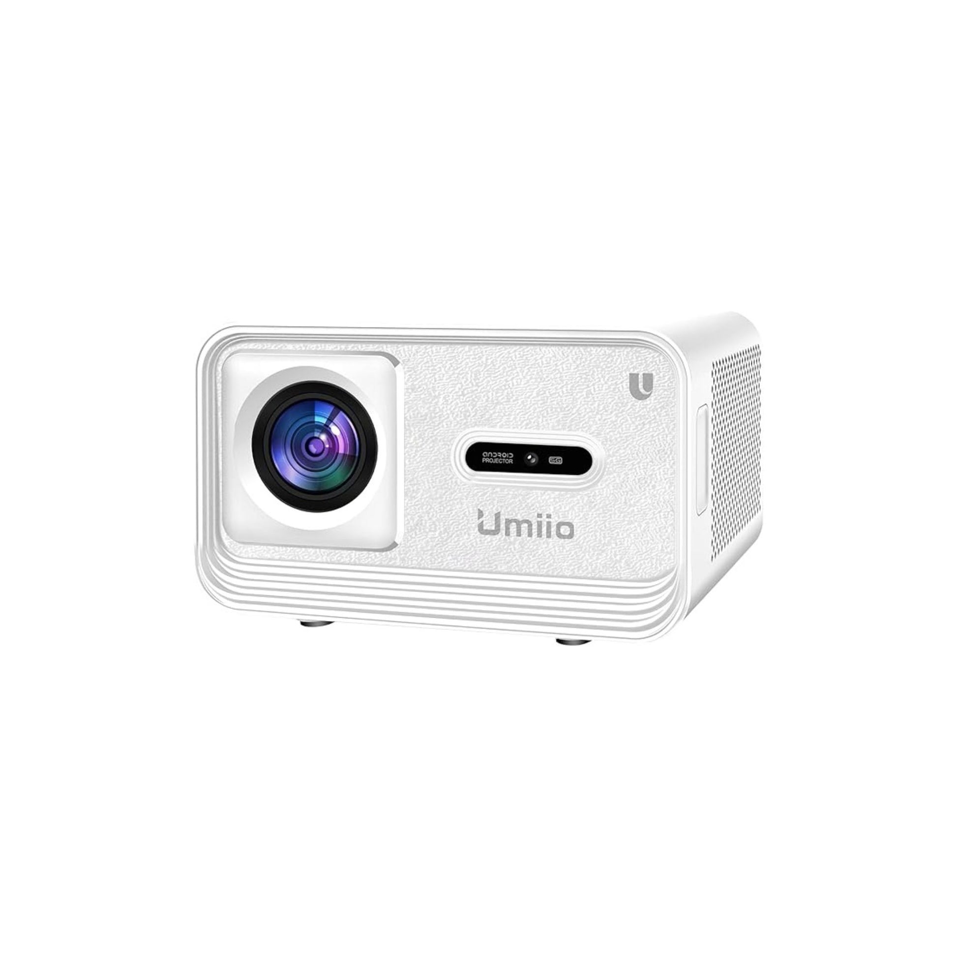 White projector with Umiio branding on a white background