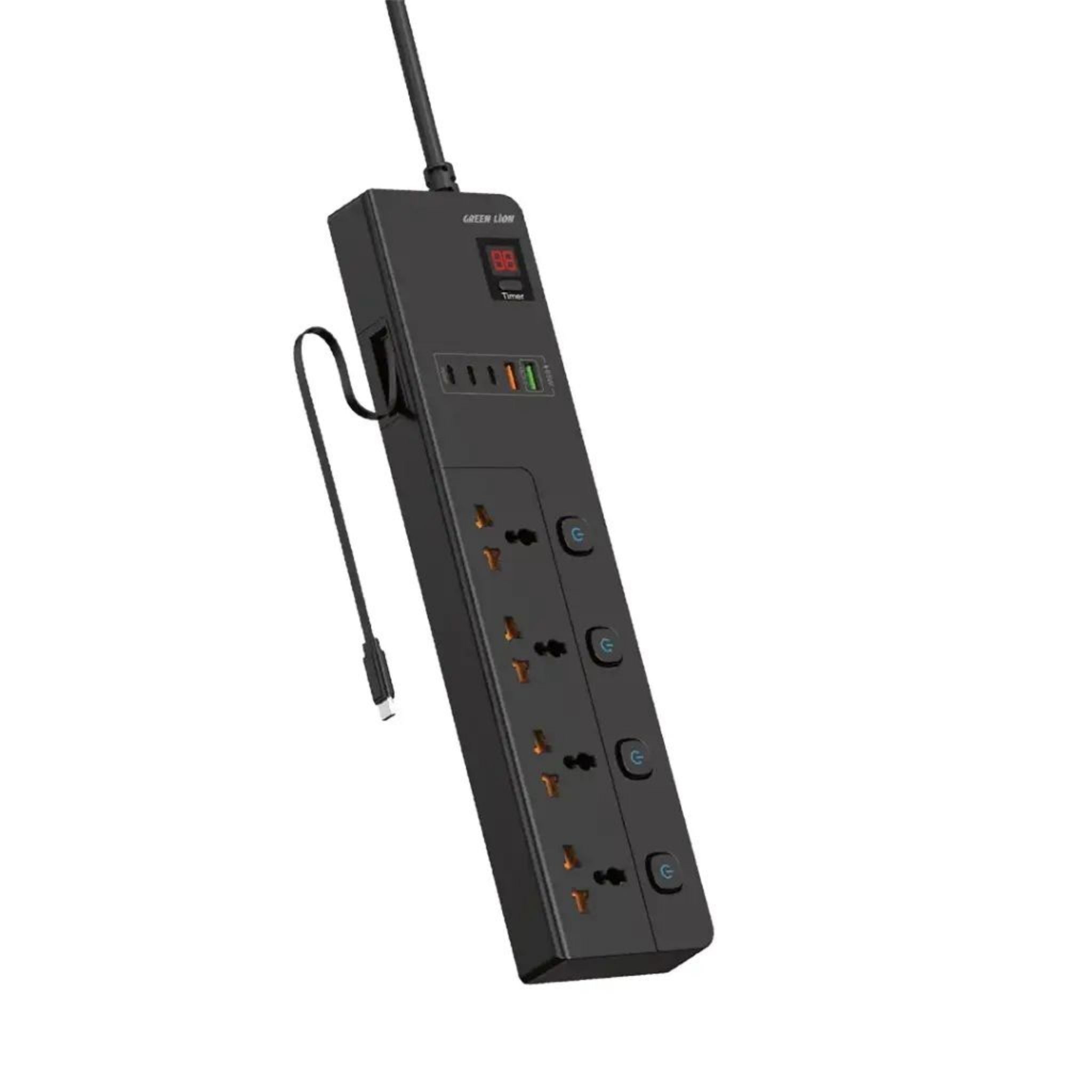 Green Lion GS-800 Power Socket 2M 3500W - Black