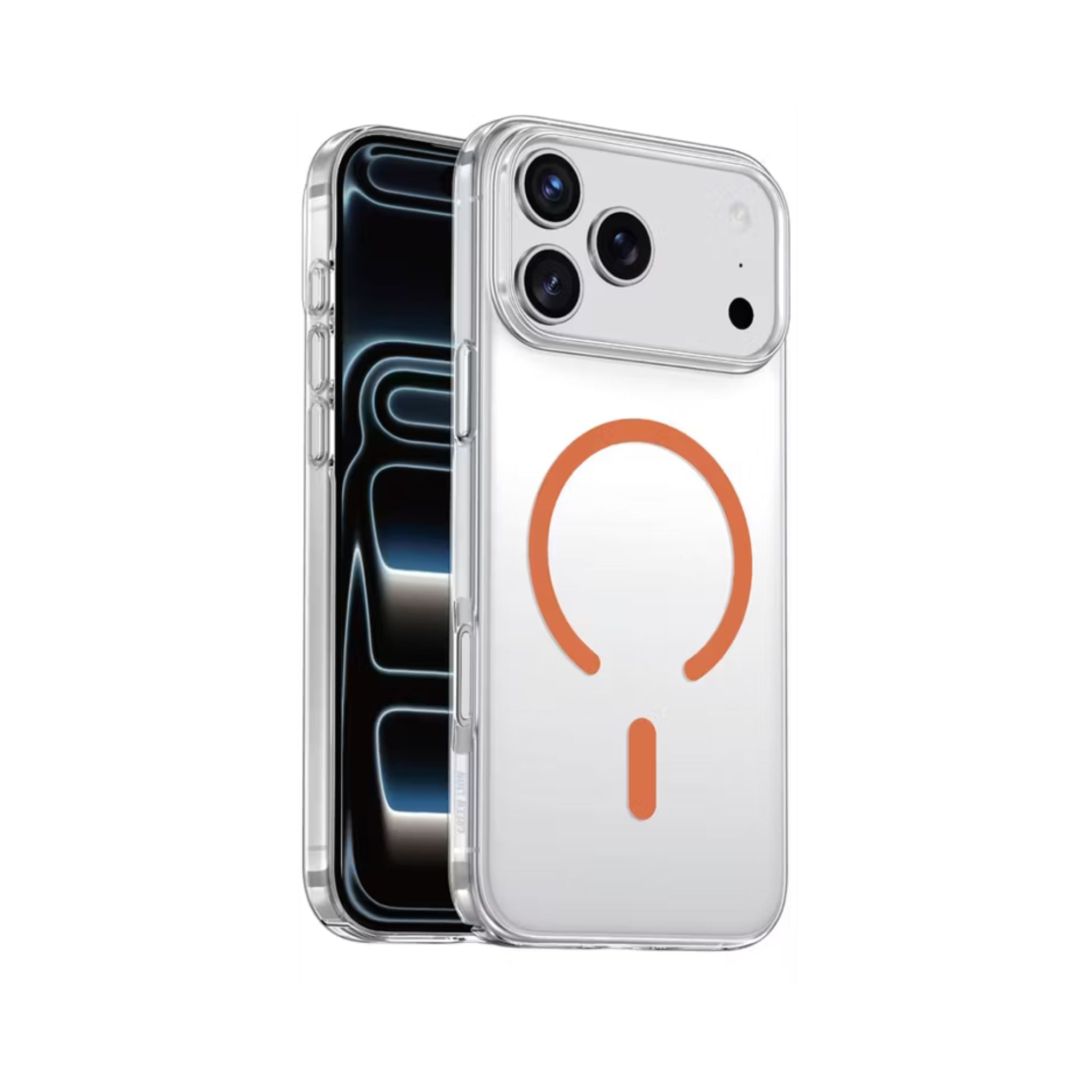 Green Lion Coral Delgado Case for iPhone 17 Pro Max, MagSafe Compatible, Slim & Lightweight Design, Camera Protection, Comfortable Grip, Anti-Yellowing & Anti-Scratch - Orange