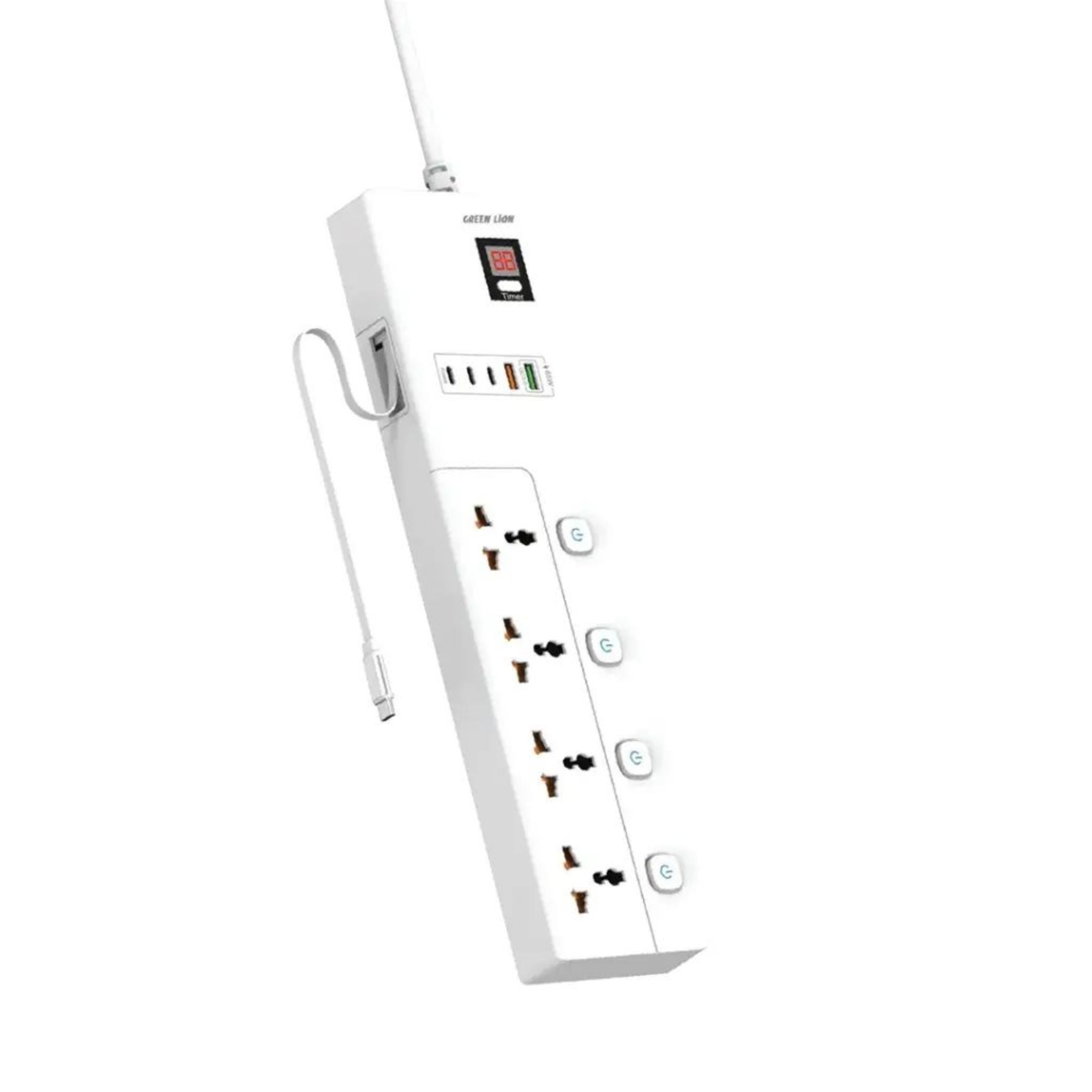 Green Lion GS-800 Power Socket 2M 3500W - White