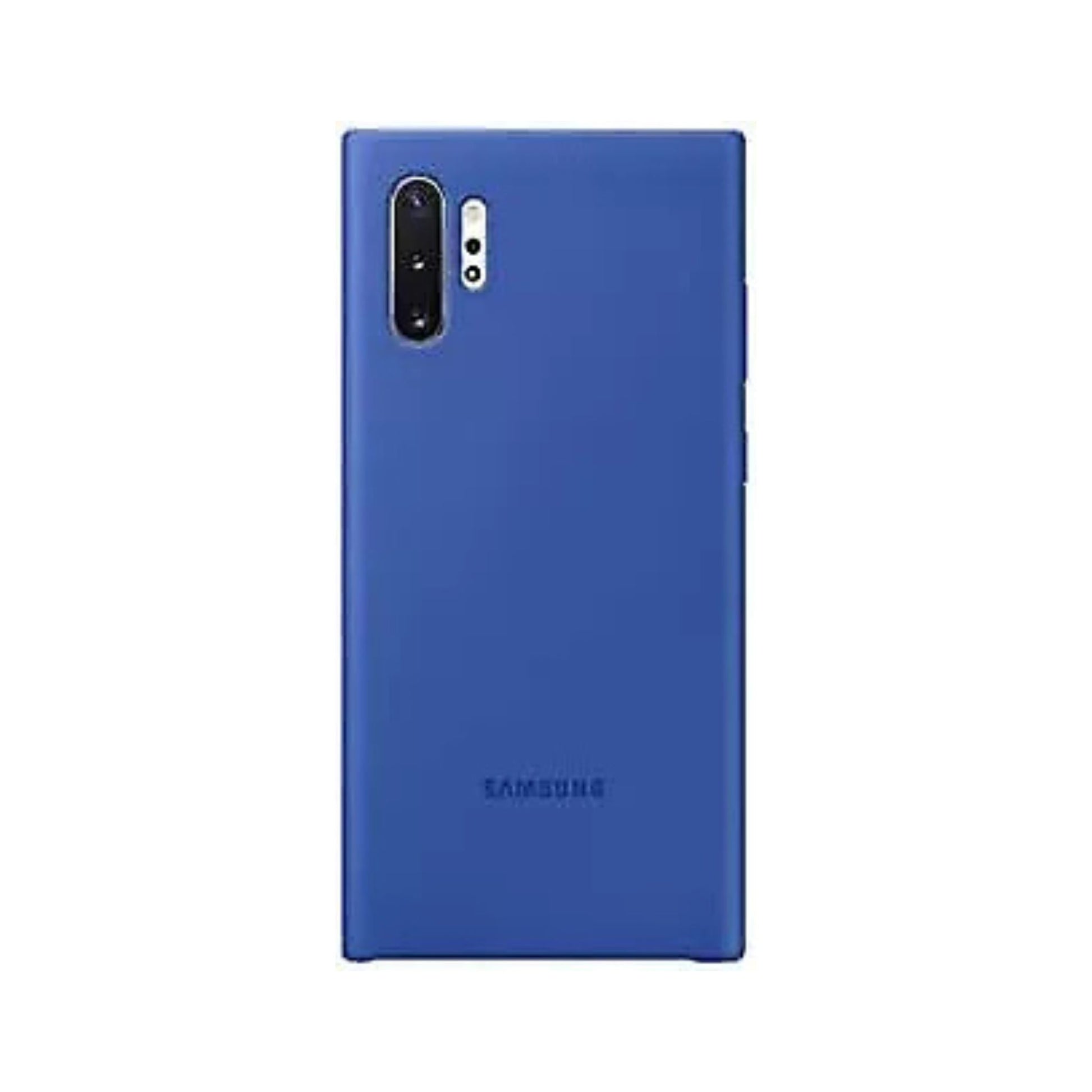 Blue Samsung phone case on a white background