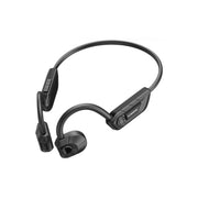 Monster Open Ear BC200 Bone Conduction Headphones with a built-in microphone and Type-C charging port in black color.