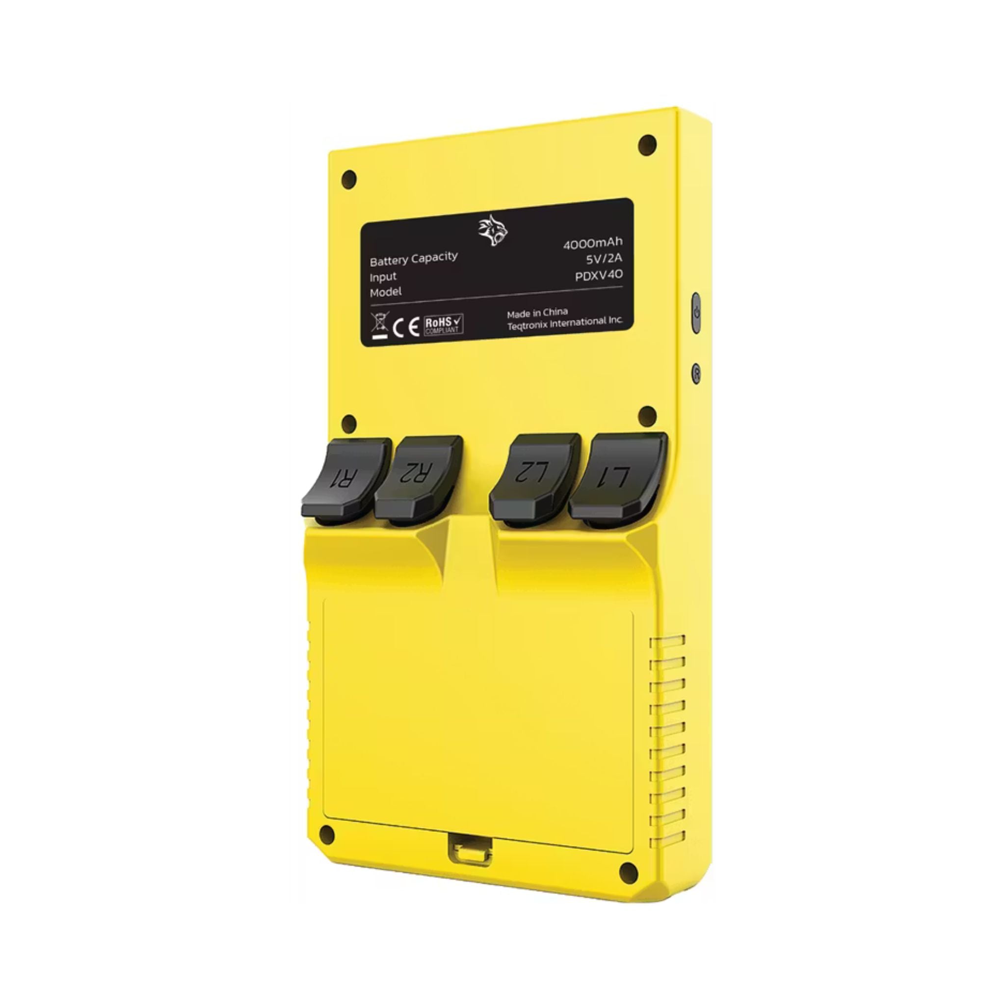 Porodo Gaming 4" Square Display Retro Handheld Game Console, 4000mAh Lithium Polymer Battery, 10 Hours Battery Life, 1GB RAM, Quad-Core Performance, Multi-System Support - Yellow