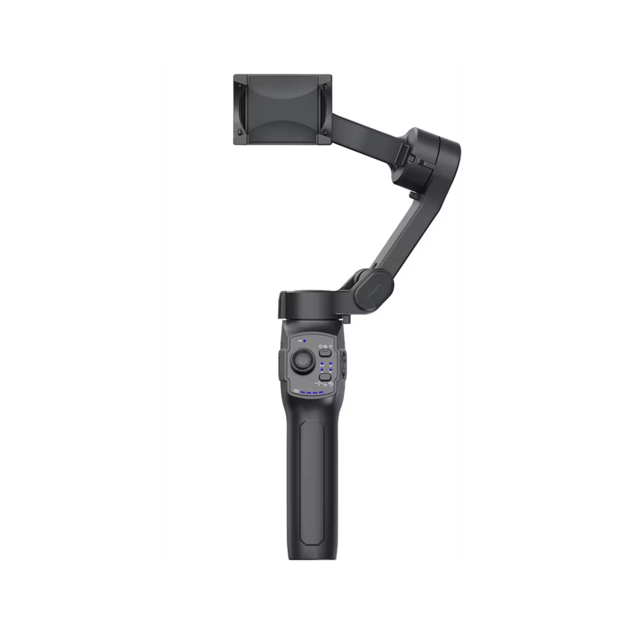 Porodo 3-Axis Gimbal with Stabilizer Magnetic Fill Light, Smart Live Tracking, Long Battery Life, One-Key Angle Switch, 780 Minutes Working Time - Black