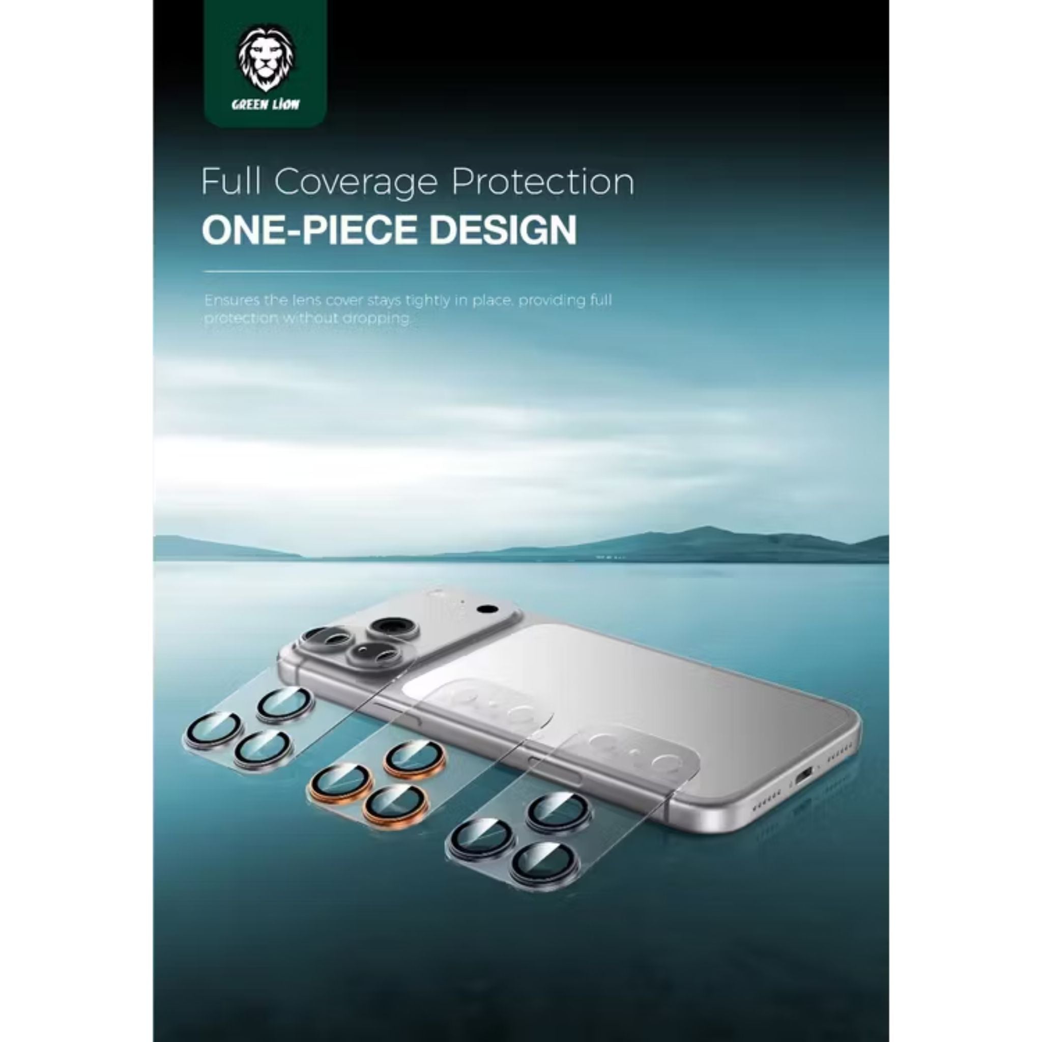 Green Lion Kanzen Camera Lens for iPhone 17 Pro, 9H Hardness, Easy to Apply, Anti Fingerprint, Bubble Free, Full Coverage, Ultra Clear Shooting, Impact Resistant, Ultra-Thin Base - Silver