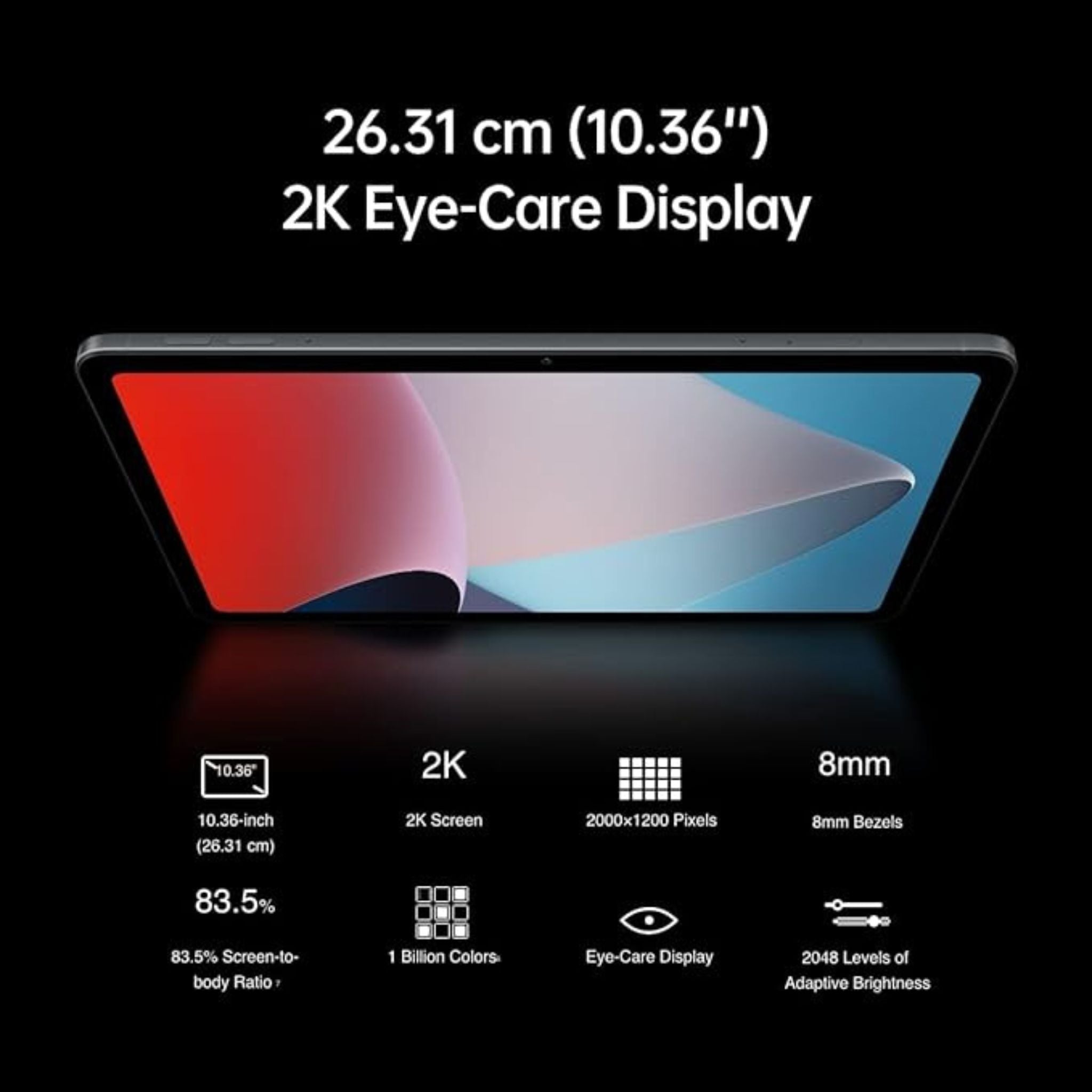 OPPO Pad Air WiFi Tablet, 6.94mm Ultra-Slim Lightweight Body, 2K Eye Care Display, Qualcomm Snapdragon 680 8-Core Processor, Smart Multitasking, 4GB RAM, 64GB Storage – Grey