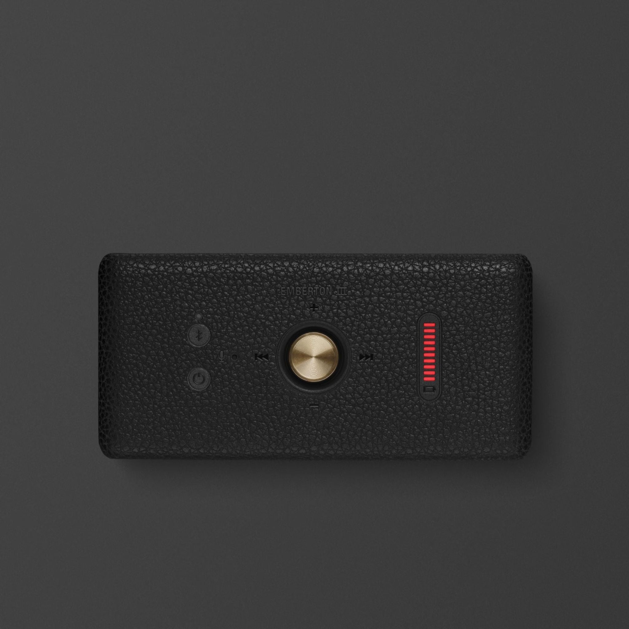 Marshall Emberton III Compact Portable Wireless Speaker with More than 32 Hours of Playtime, IP67 Water Resistance Level, Bluetooth Version 5.3, Built-in Microphone - Black / Brass