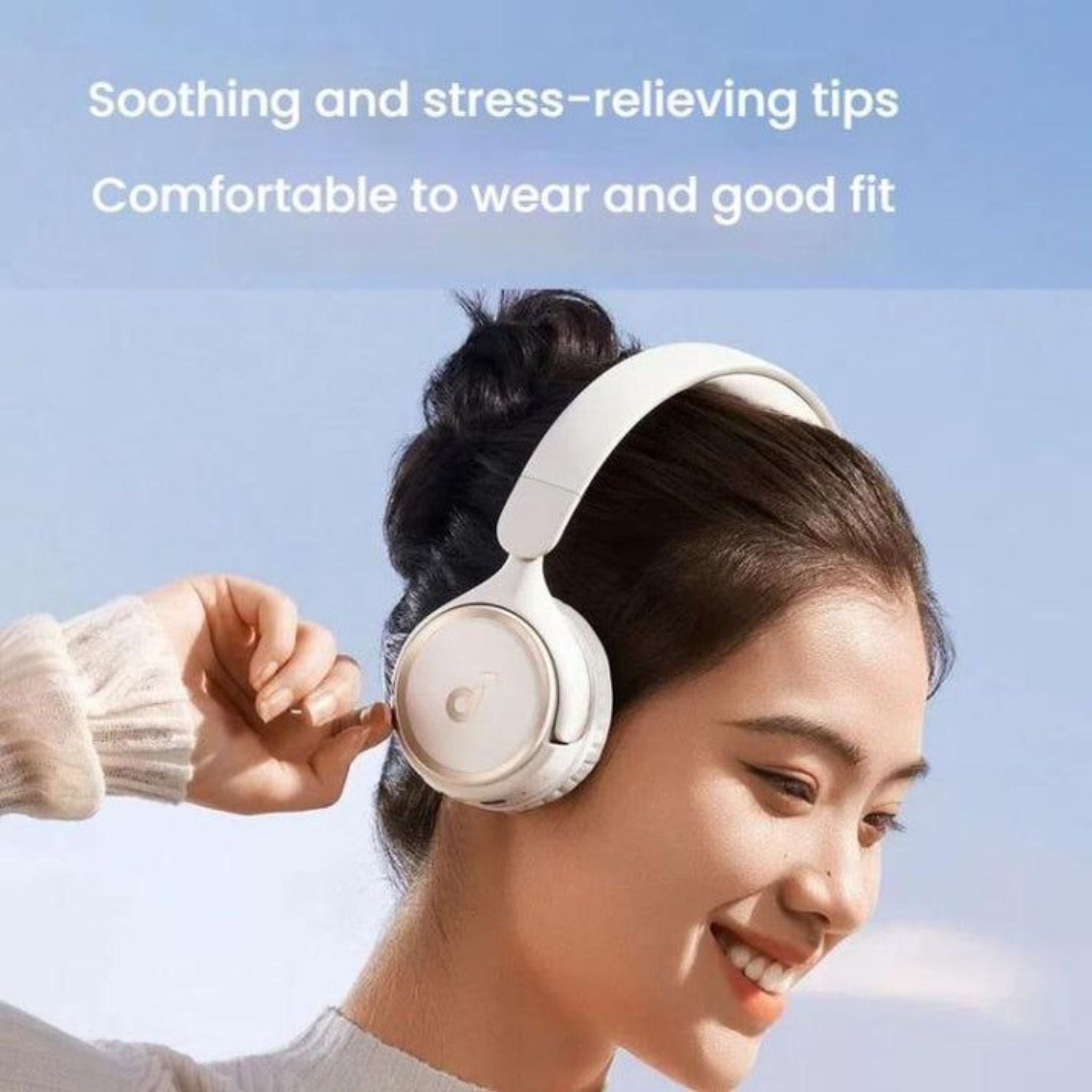 H30i Wireless Over-Ear Headphones – 70H Battery Bluetooth Ultra-Light App Customizable EQ White - Soundcore by Anker